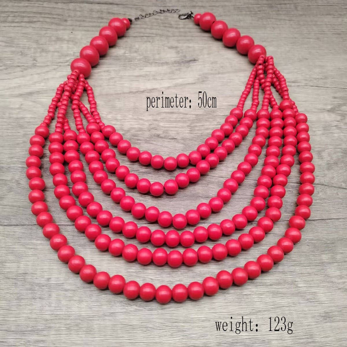 MULTI LAYER WOODEN BEAD TASSEL SWEATER CHAIN_CWMM4851