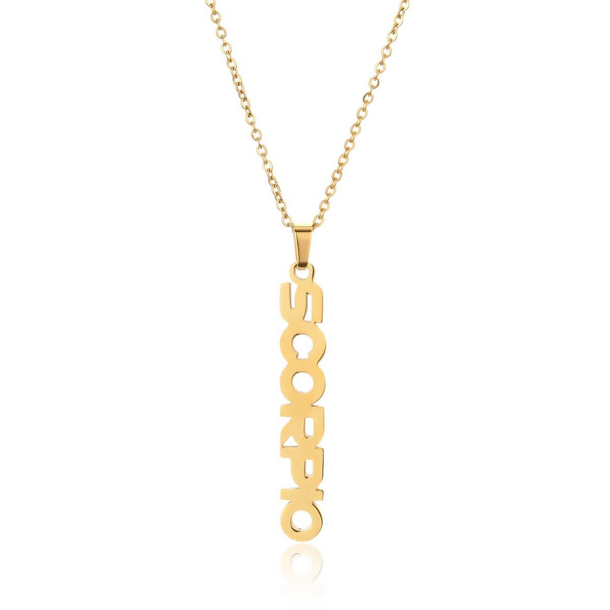 CLAVICLE CHAIN TWELVE ZODIAC TITANIUM NECKLACE_CWMM2717