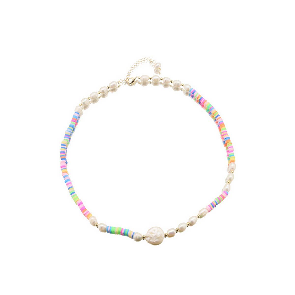 Womens Natural Freshwater Pearl Necklace