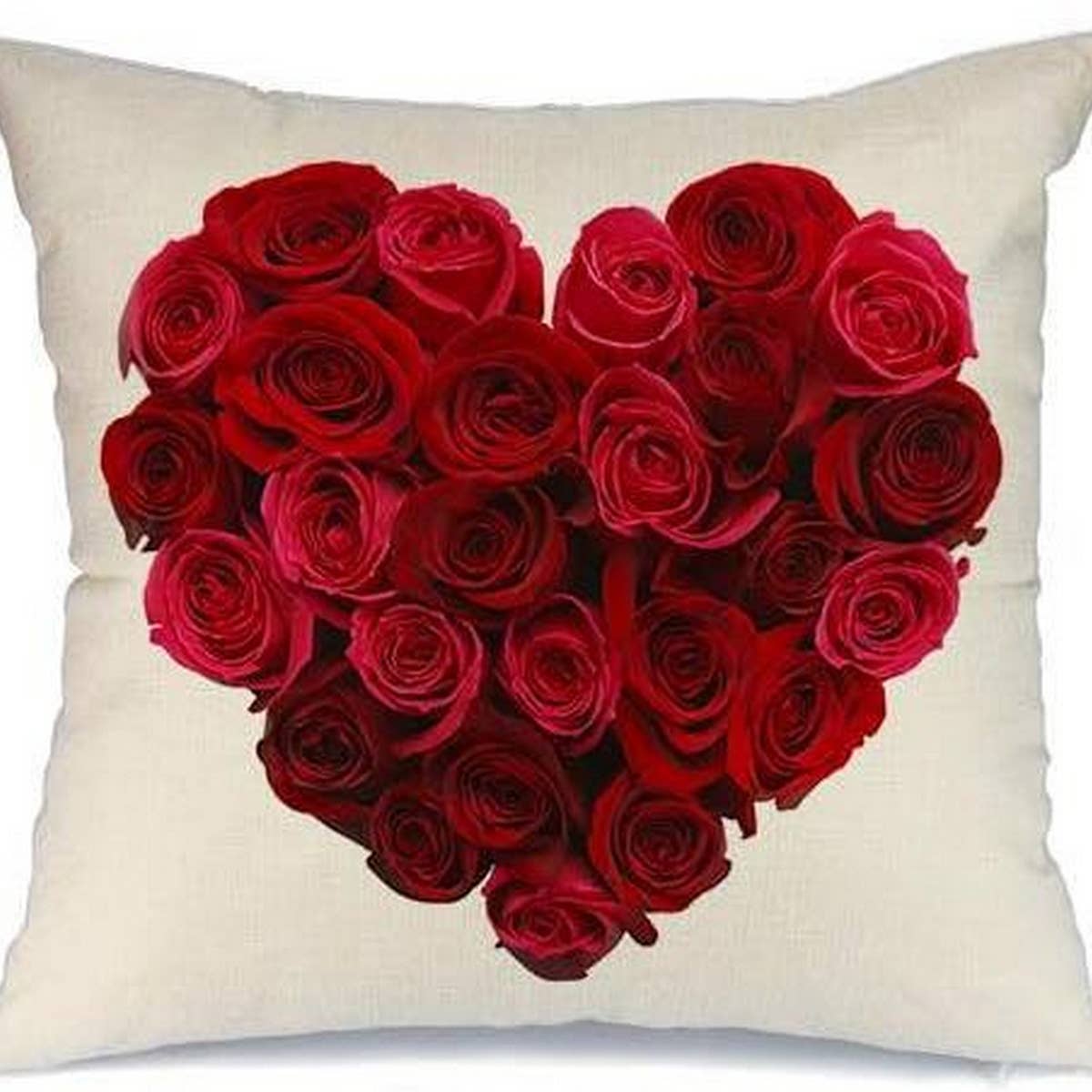 HOME PRINTED RED LOVE PILLOW COVER_CWMM0772