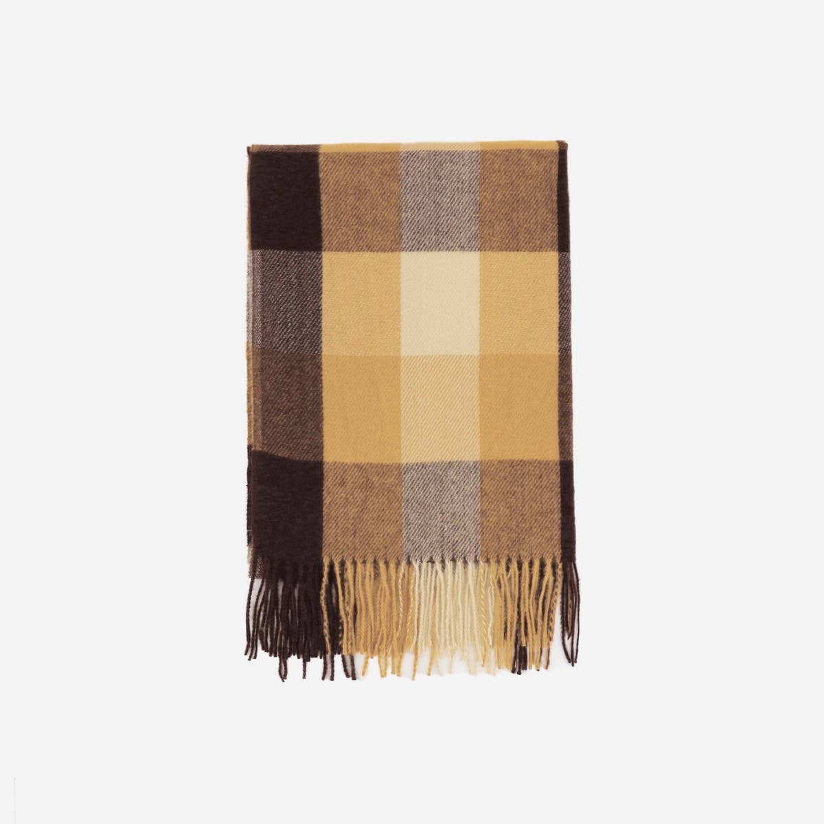 FAUX CASHMERE PLAID SCARF WITH TASSELS FOR MEN_CWASC1100