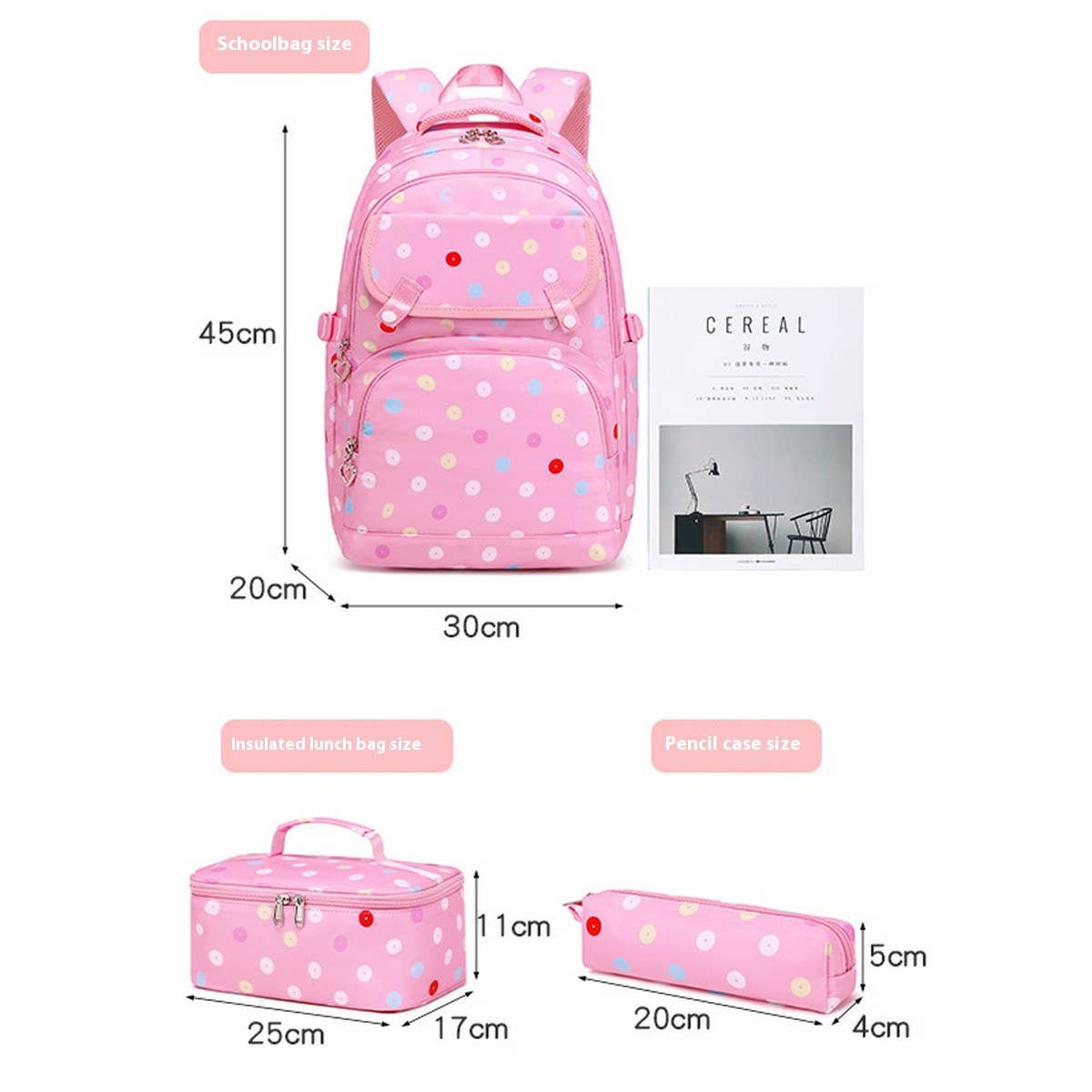 BACKPACKS FOR SCHOOL POLKA DOT KIDS BACKPACK_CWAB5476