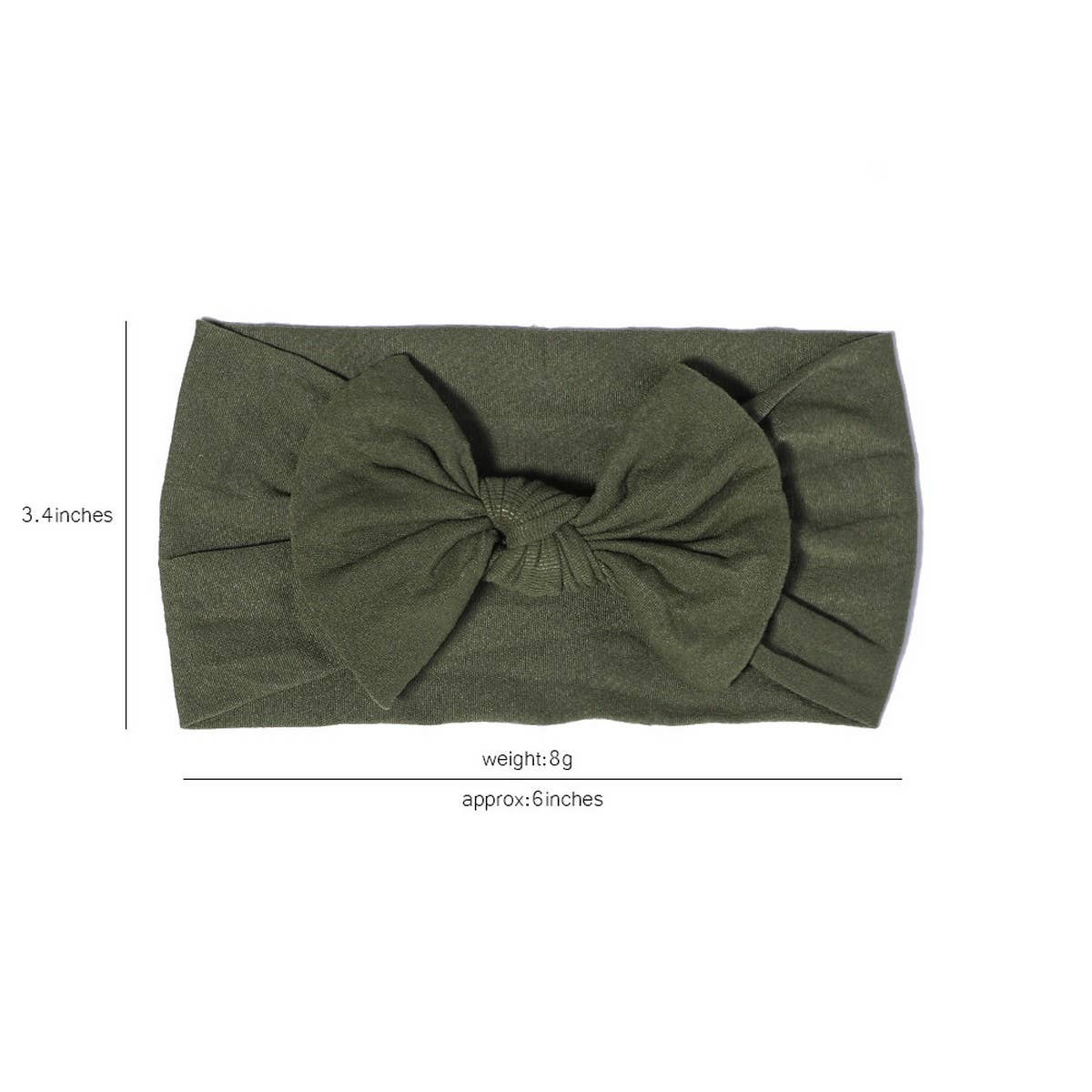 BABY BOW HEADBANDS SET SOFT NYLON WIDE BAND_CWAHA6750
