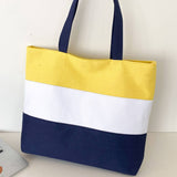 THREE COLOR THICK STRIPED CANVAS TOTE BAG_CWAB1695