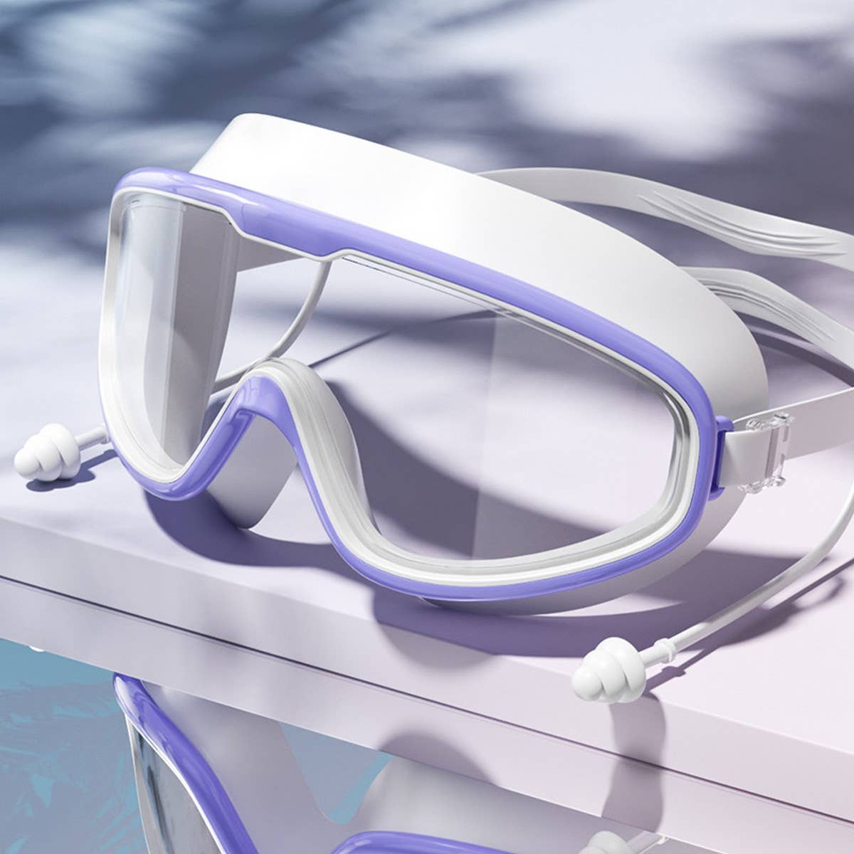 HD ANTI FOG SWIM GOGGLES LARGE FRAME FOR ADULTS_CWMM6642