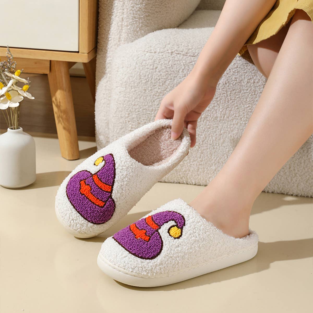 HALLOWEEN CARTOON PATTERN WARM COTTON SLIPPERS_CWSHS0848