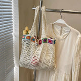 Cwab5057_Large Capacity Woven Shoulder Underarm Bag
