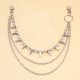 HIP HOP PUNK METAL RIVET MULTI LAYER PANTS CHAIN_CWMM0677