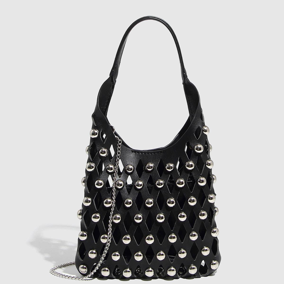 FASHIONABLE VACATION CHAIN BUCKET SHOULDER BAG_CWAB5714