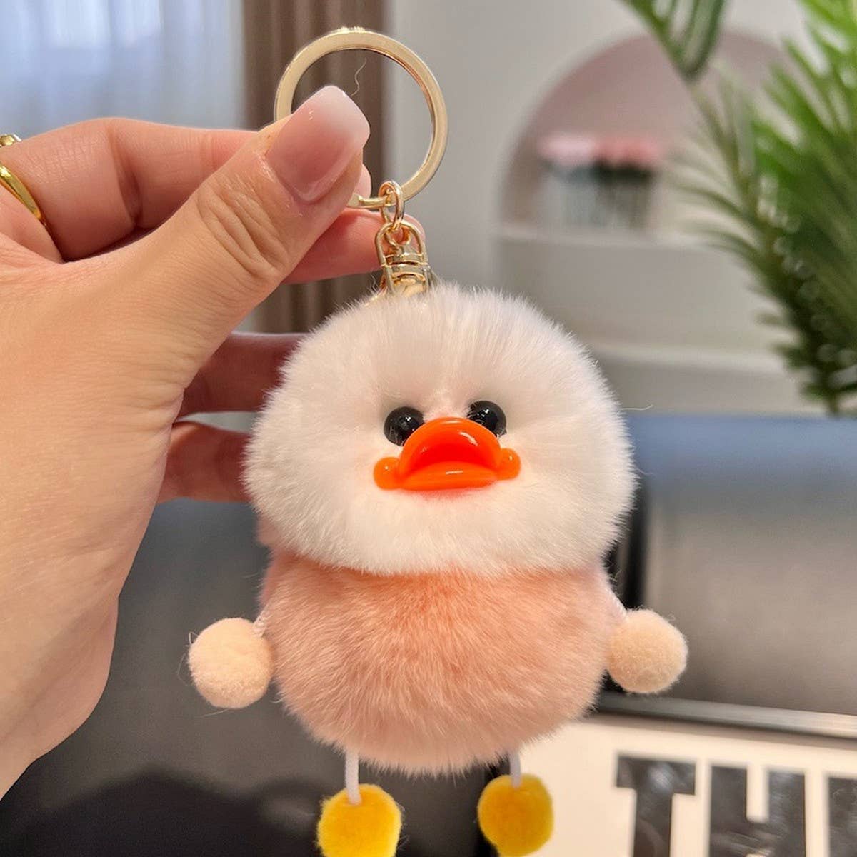 CUTE LITTLE YELLOW DUCK CAR KEYCHAIN BAG PENDANT_CWMM2505