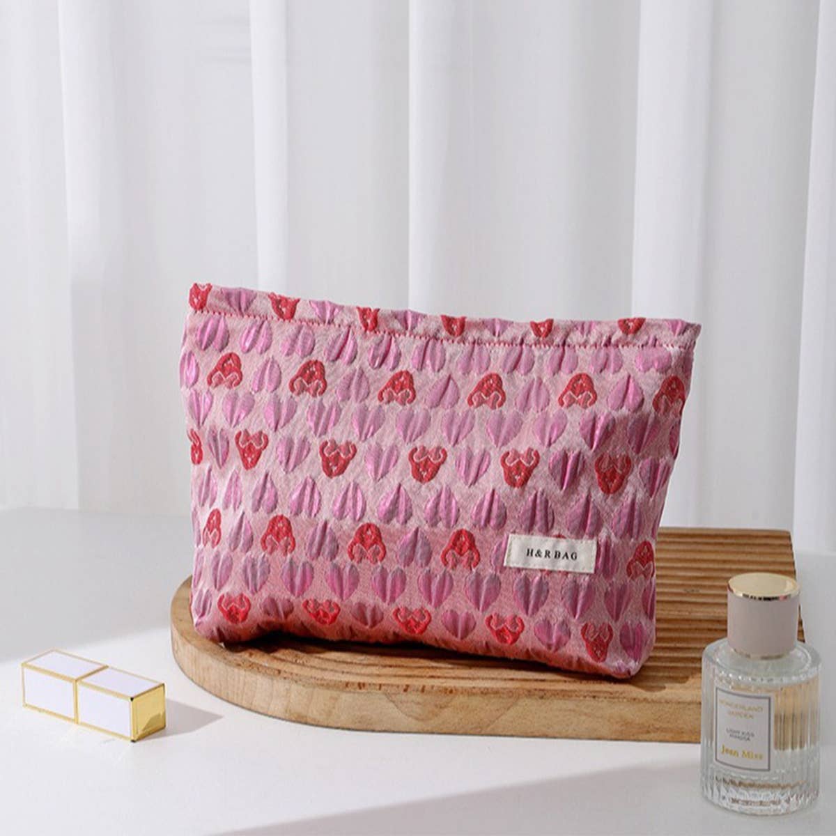 3D Heart Canvas Makeup Pouch Bag Women_Cwab06113