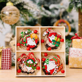 Cwmm10285_Christmas Wooden Gnome Ornaments Set Of 4