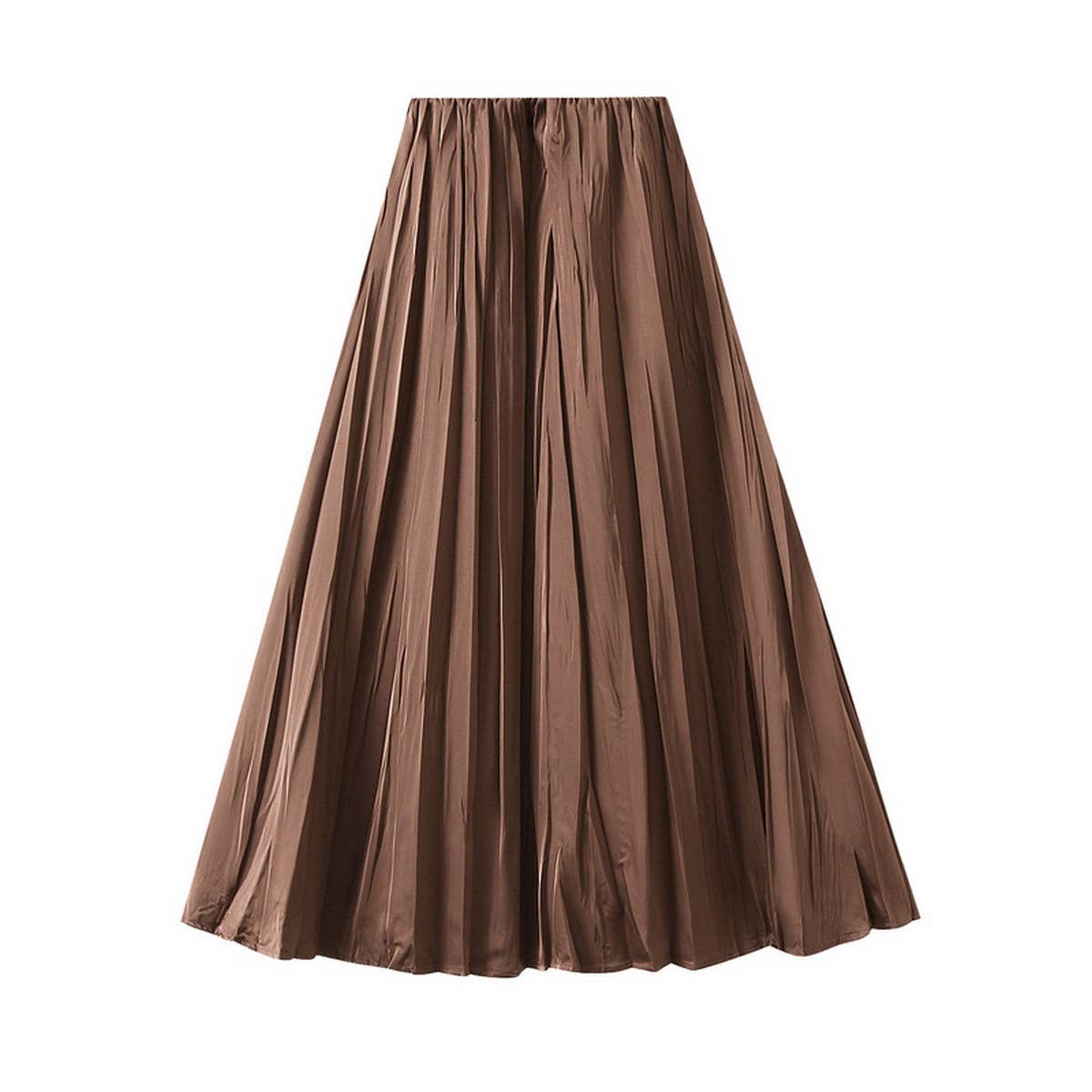 FLOWING PLEATED A LINE SKIRT WITH WIDE SWING_CWBMS0299