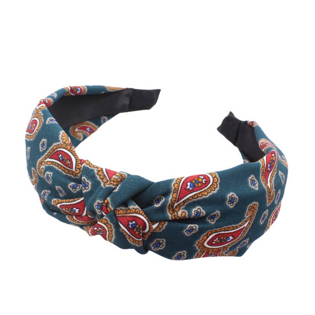 SIMPLE WIDE BRIMMED FABRIC PRINTED HEADBAND_CWAHA1687