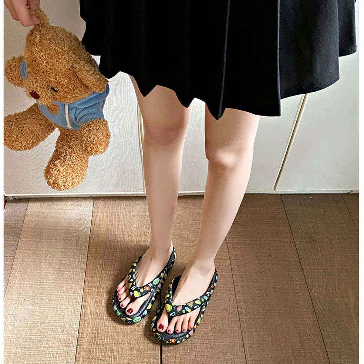 CARTOON FRUIT PATTERN BEACH FLIP FLOP SANDALS_CWSHS0678