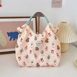 Cwab3909_Cartoon Embossed Canvas Commuter Handbag