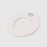 HEART EMBROIDERED FASHION COMMUTER BERET_CWAH1944