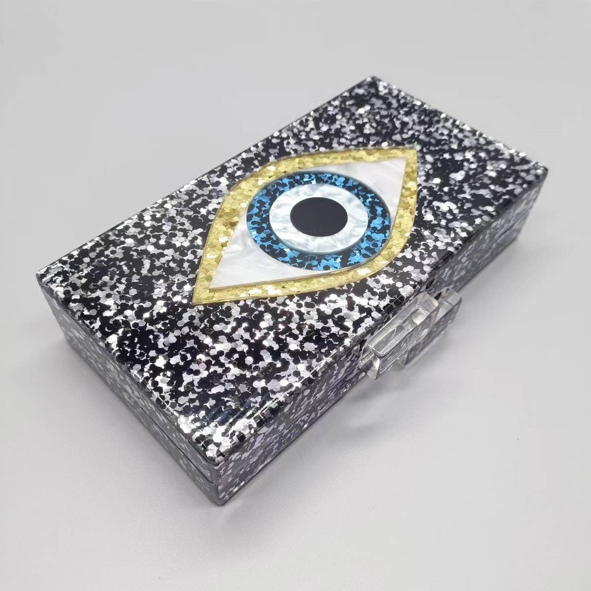 New Acrylic Eye Clutch Wedding Evening Chain Bag_Cwab5898