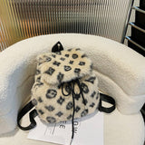 FLUFFY FAUX FUR BACKPACK FASHION DRAWSTRING BAG_CUAB00606