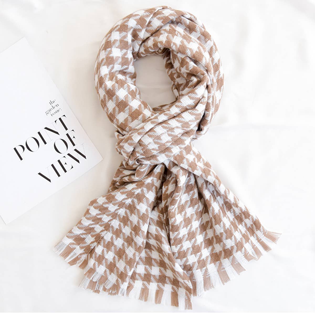 Women Fashion Sweet Thousand Birds Plaid Scarf