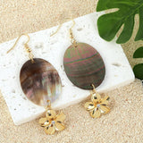 MINIMALIST NATURAL BLACK SHELL OVAL EARRINGS_CWMM4365