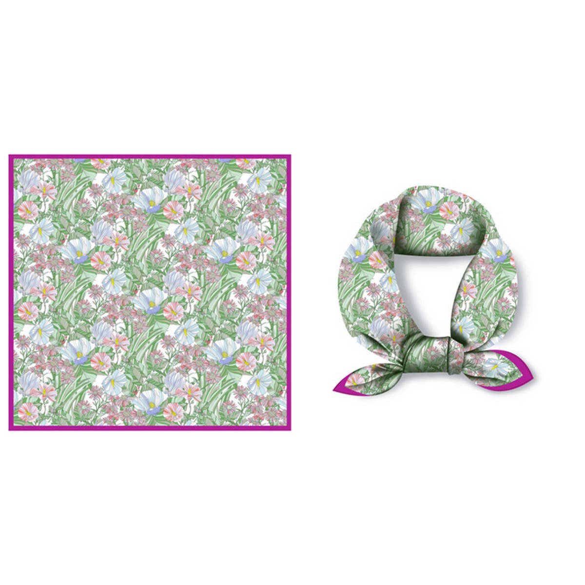 BOHO TREE PRINT SILK SCARF LUXURIOUS NECK WRAP_CWASC0644