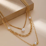 FRESHWATER PEARL NECKLACE 18K GOLD PLATED NECKLACE_CWMM3639