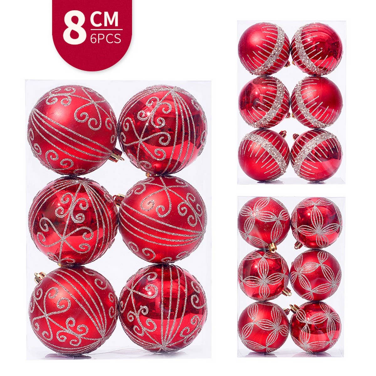 8CM PAINTED ELECTROPLATED CHRISTMAS BALL ORNAMENT_CWMM9865