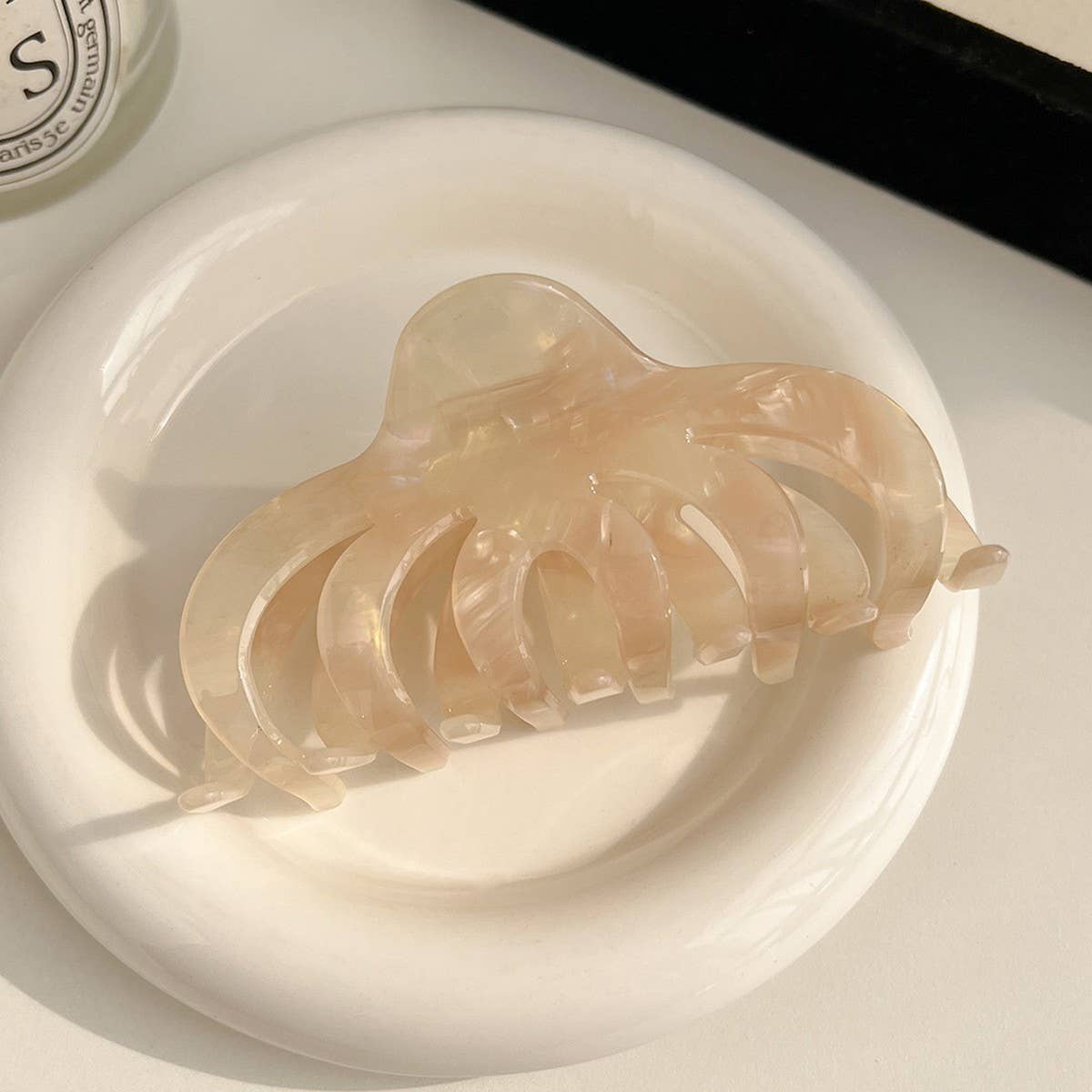 Vintage Pumpkin Acetate Hair Claw Clip For Women