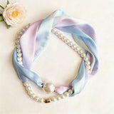 Pearl Magnetic Skinny Silk Neck Scarf_Cwasc03938