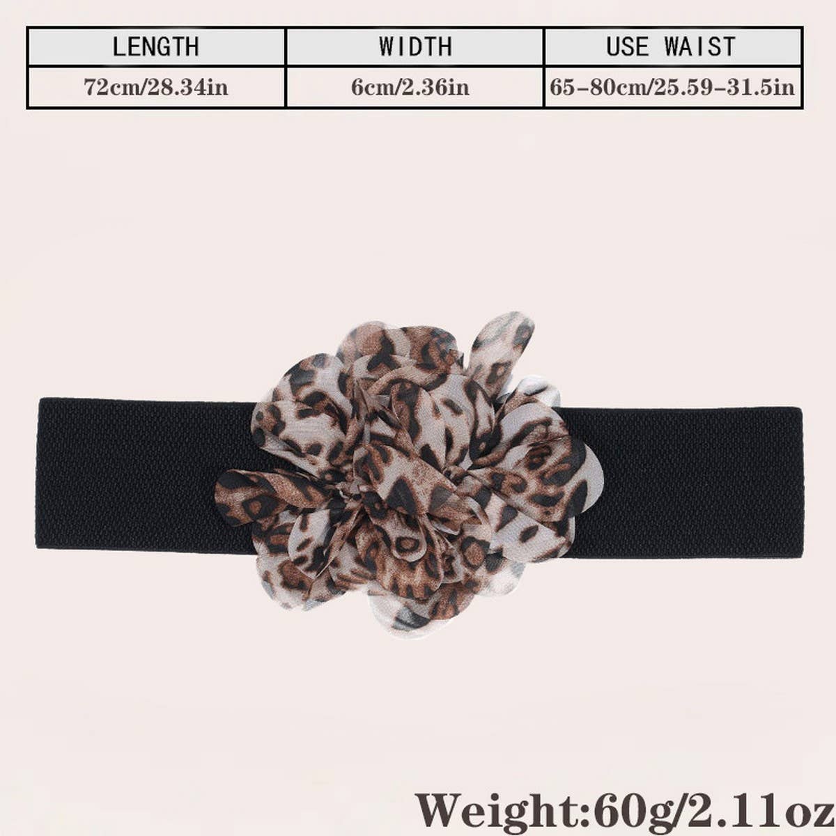 HANDMADE FLORAL ELASTIC WAIST BELT FOR DRESSES_CWMM6415