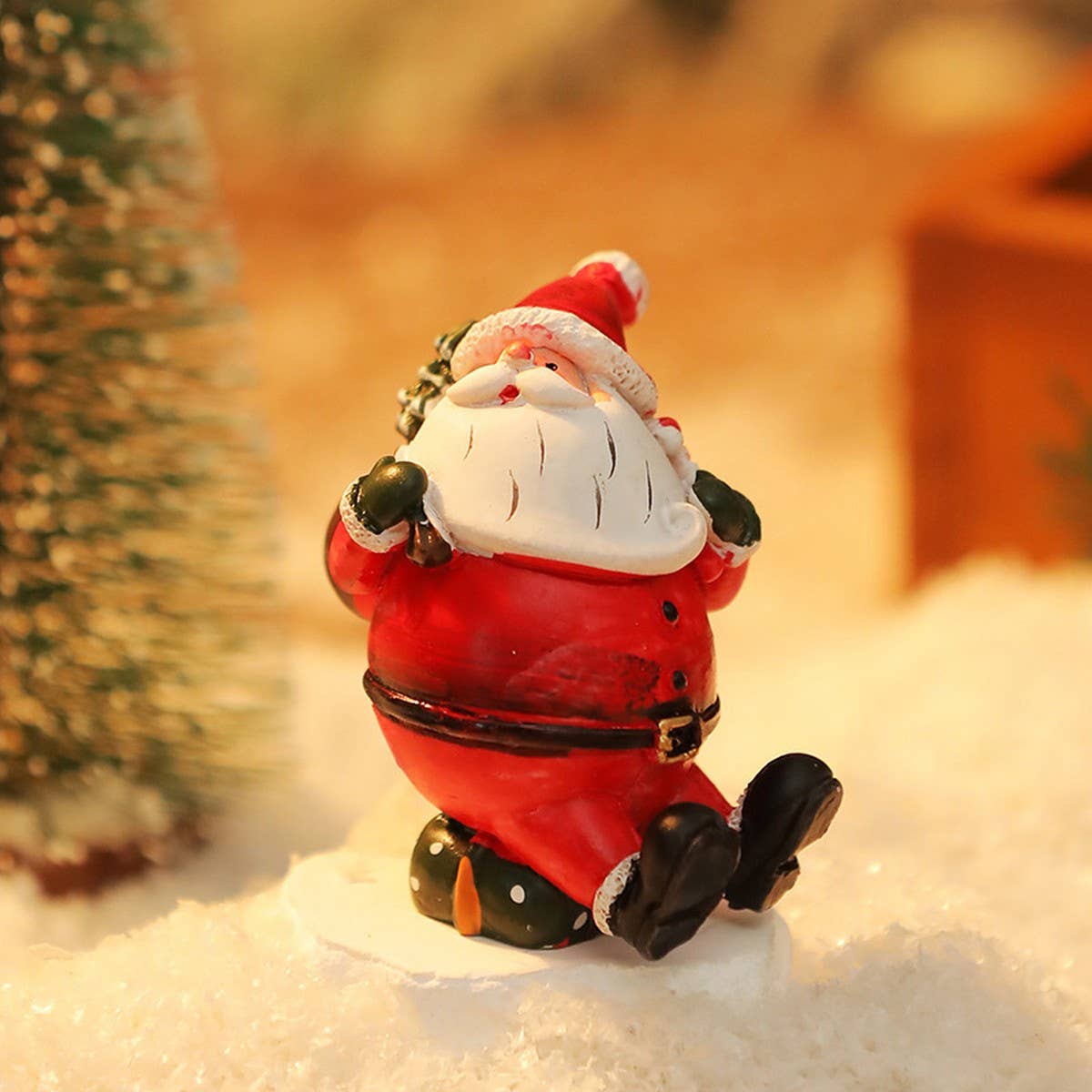 Mini Santa Snowman Xmas Desk Ornament Set_Cwmm10581