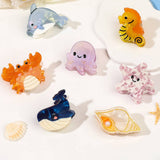 CUTE OCEAN STARFIS SEA SNAIL SMALL ACETATE HAIR CLAW CLIPS