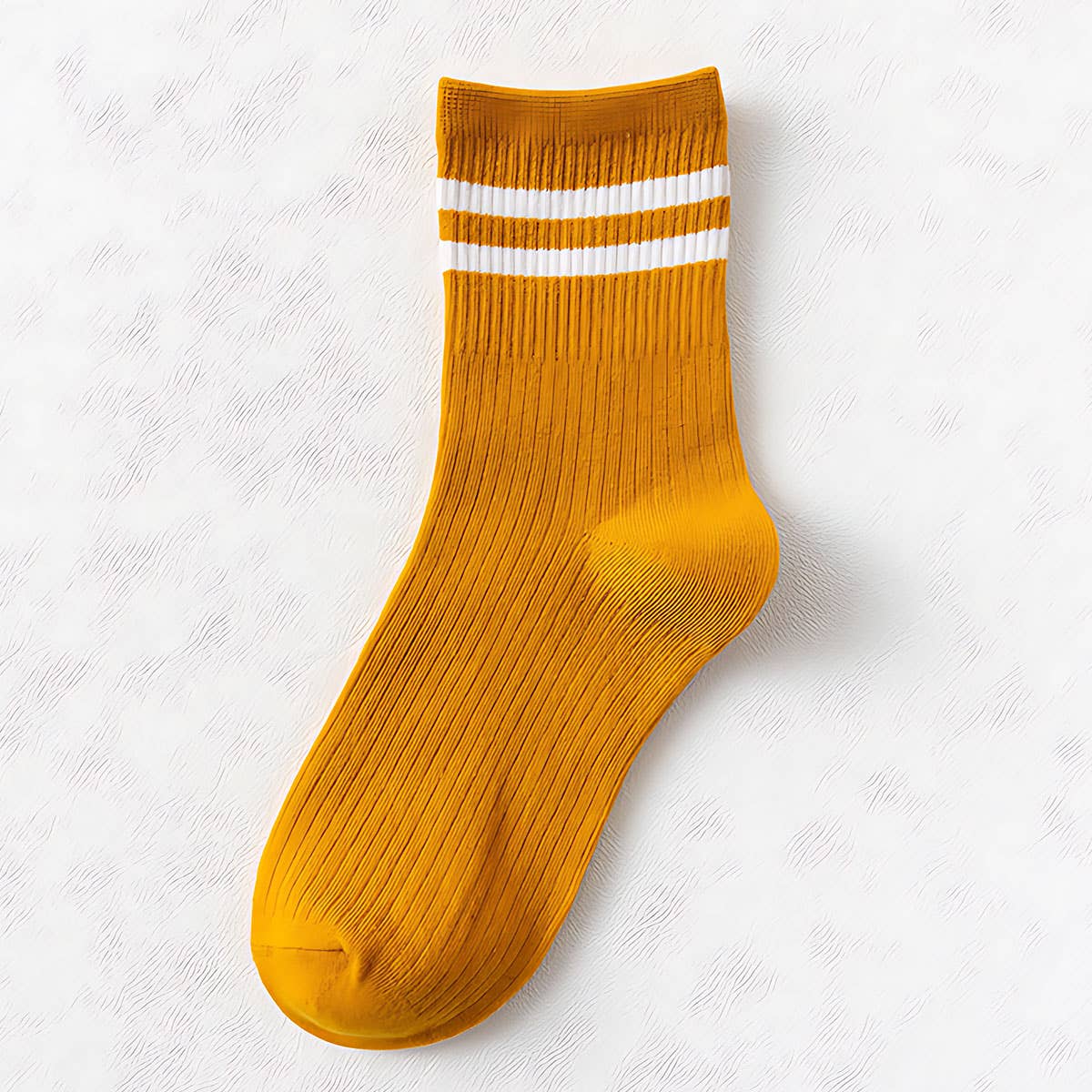 2 STRIPE COTTON MID SOCKS FOR WOMEN WHOLESALE_CWMS070