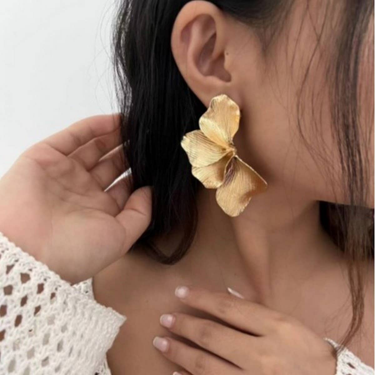 FLOWER EARRINGS COOL STYLE ALLOY FLOWER EARRINGS_CWMM3196
