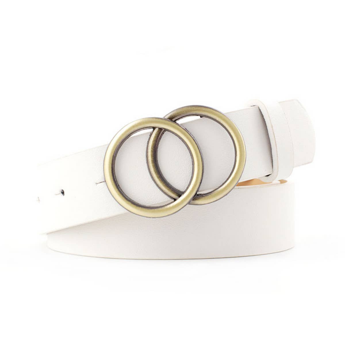 Cwabe0884_Simple Women'S Round Buckle Belt