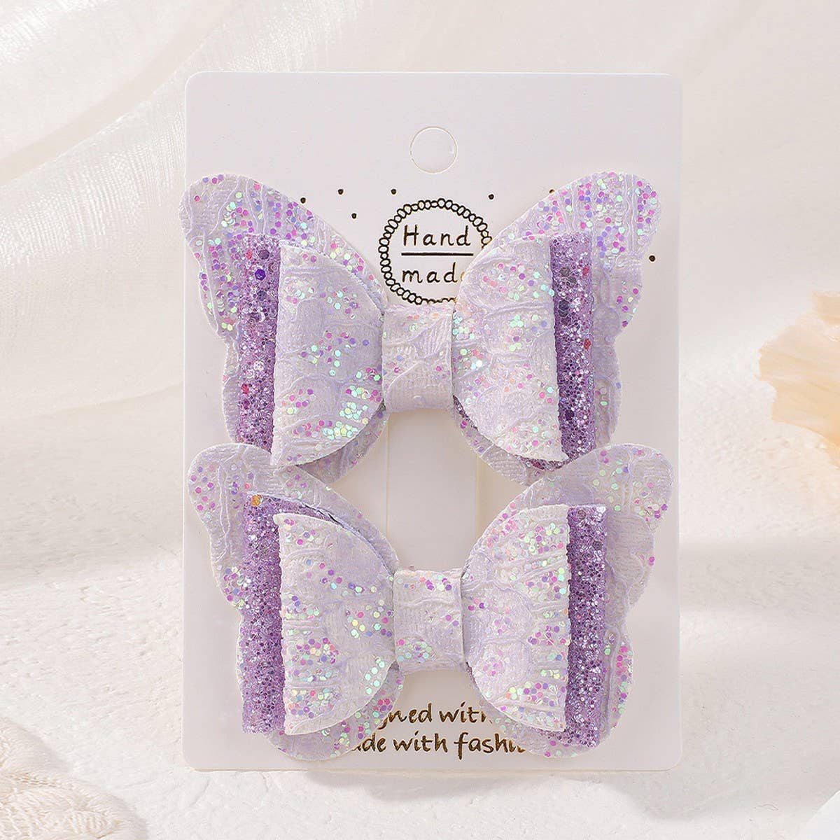 CUTE CARTOON GLITTER BOW HAIR CLIP SET_CWAHA6730