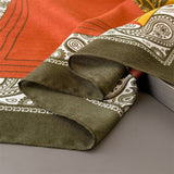 Vintage Herringbone Cotton Linen Small Scarf_Cwasc03428