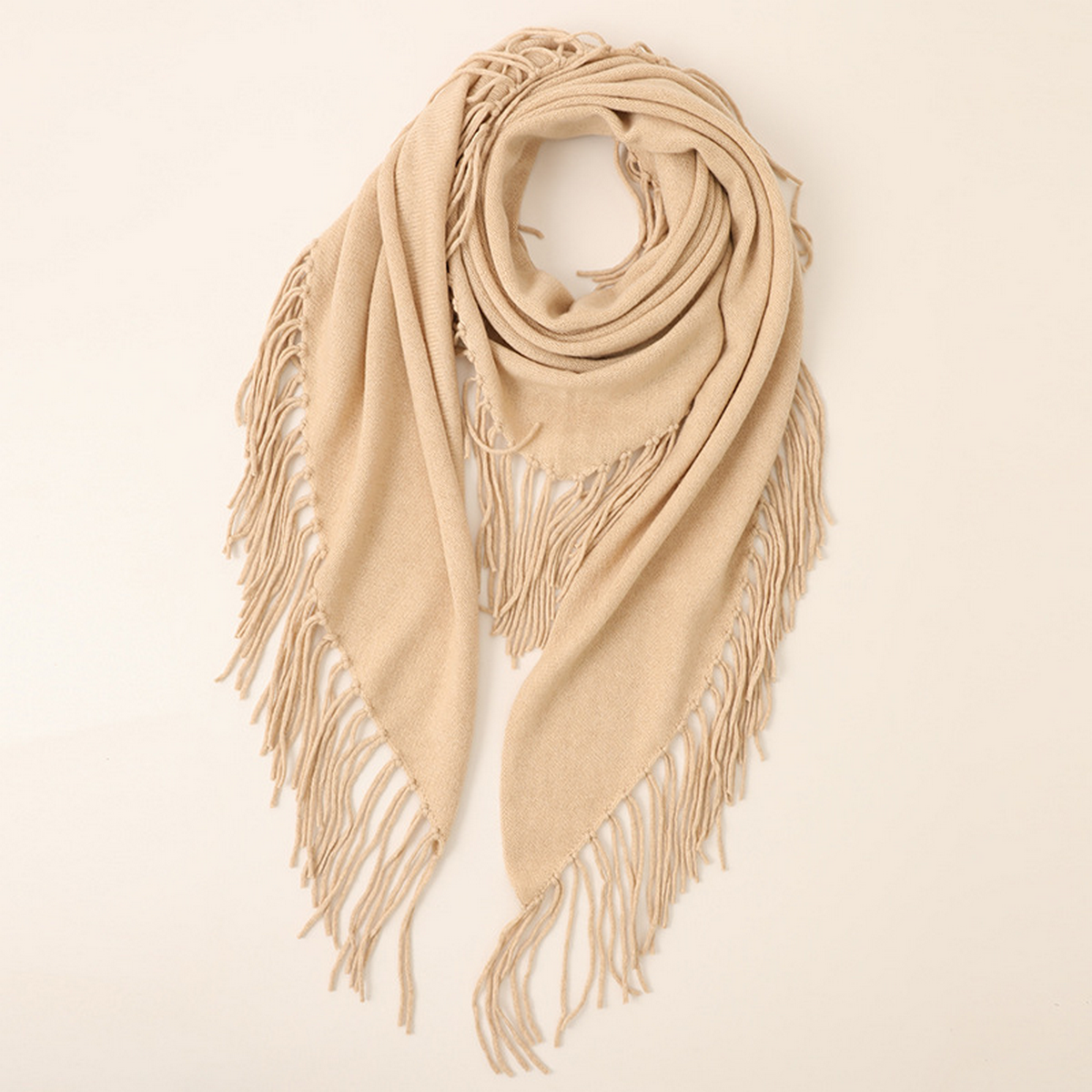 Wome Warm Triangle Scarfcashmere Knit_Cwasc2703