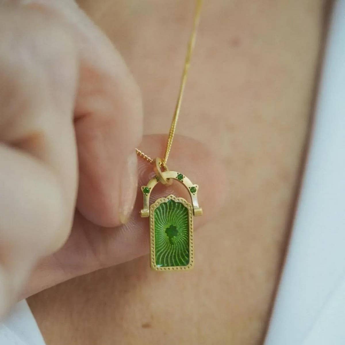 Vintage Titanium Steel Rotating Tarot Necklace_Cwmm5703