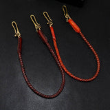 HAND WOVEN VINTAGE LEATHER TROUSER CHAIN_CWMM4825