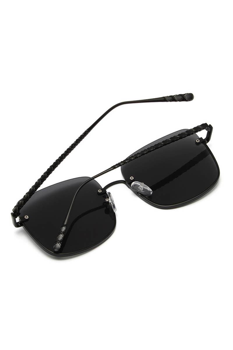 HALF FRAME SQUARE FASHION SUNGLASSES_CWASG0098