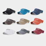 EMBROIDERED LETTER VISOR HAT SUMMER SUNSHADE CAP_CWAH3304