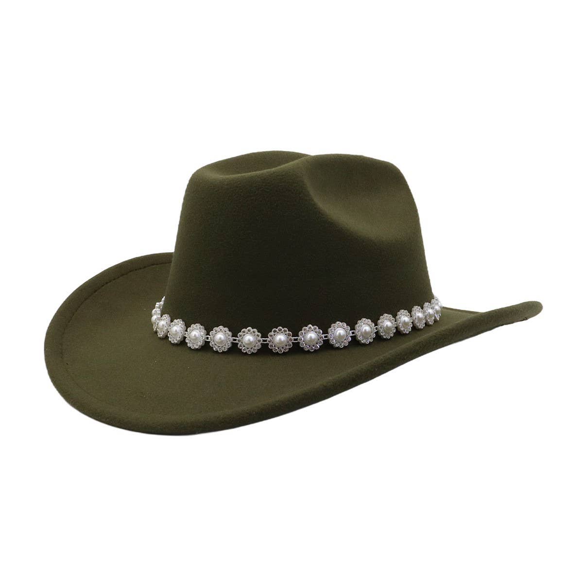 MEN WOMEN ETHNIC WOOL COWBOY FEDORA JAZZ HAT_CWAH04454