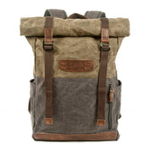 Vintage Waxed Canvas Hiking Backpack_Cwab5525