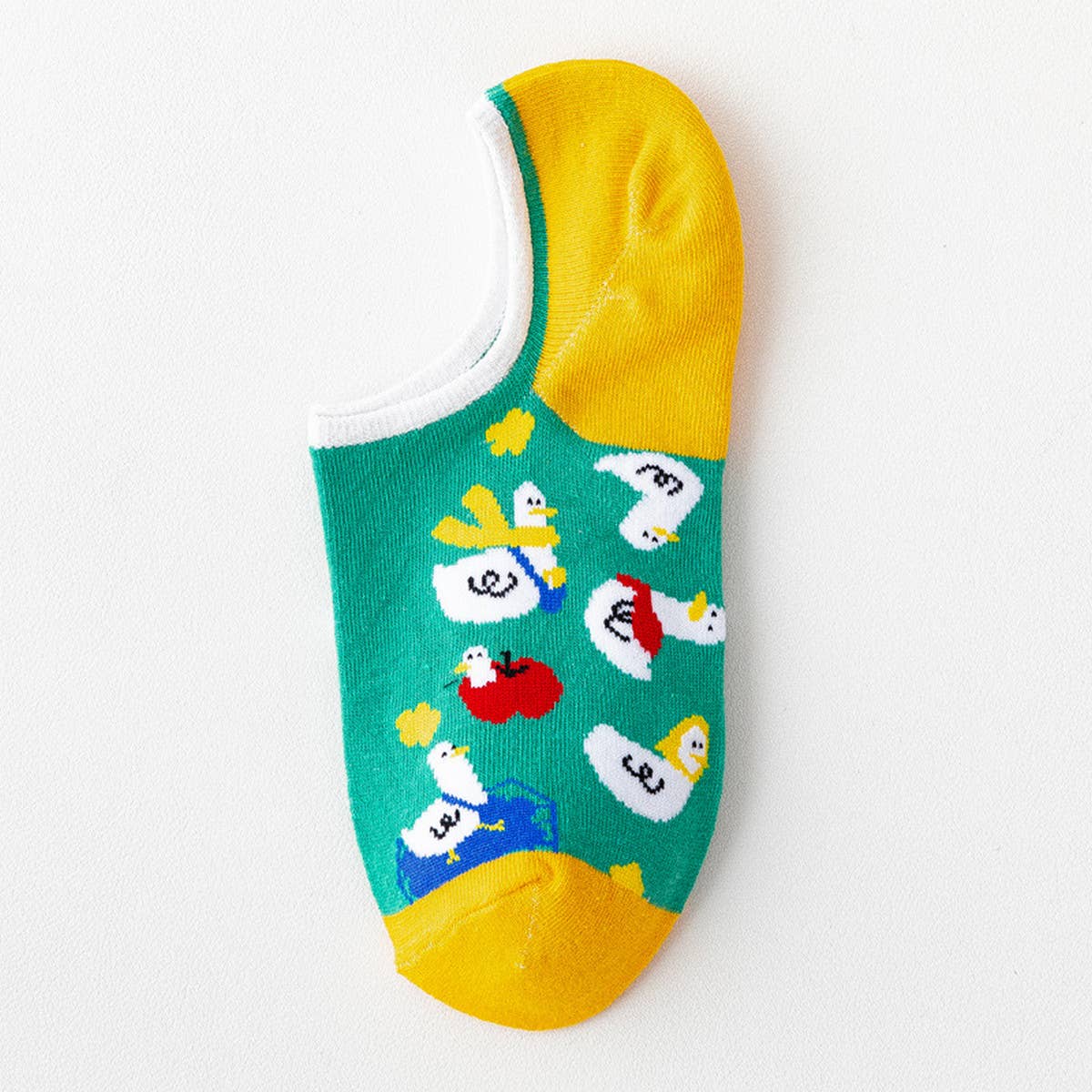 Women Printed Cute Invisible Shallow Boat Socks_Cwms0668