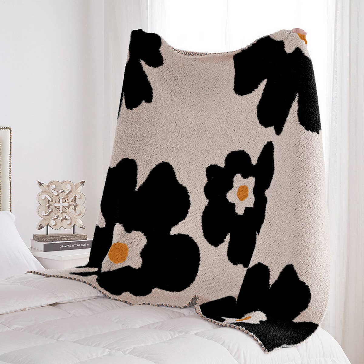 SUNFLOWER WARM BLANKET KNITTED BLANKET_CWMM0330
