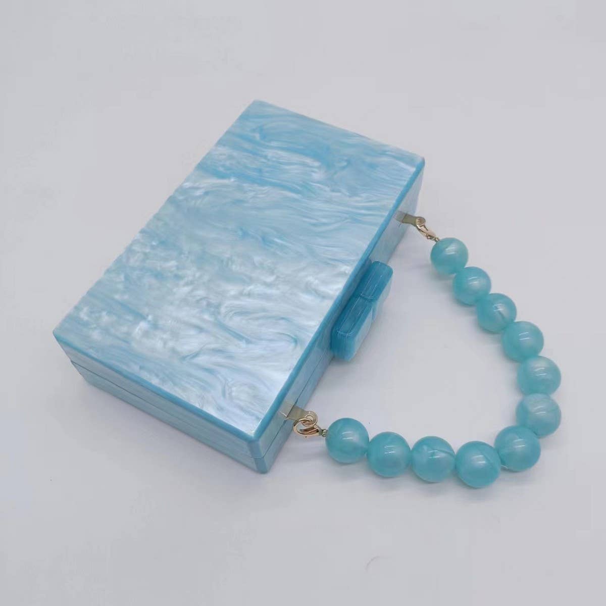 Pearl Acrylic Beaded Clutch Wedding Wrist Evening_Cwab5892