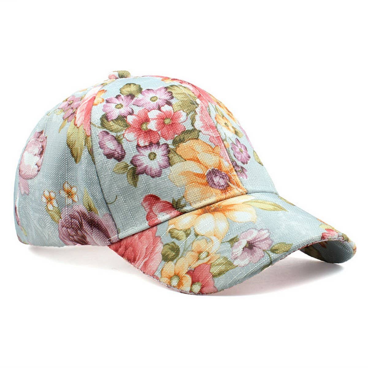 BREATHABLE FLORAL SUN HAT SWEAT BASEBALL CAP_CWAH0955