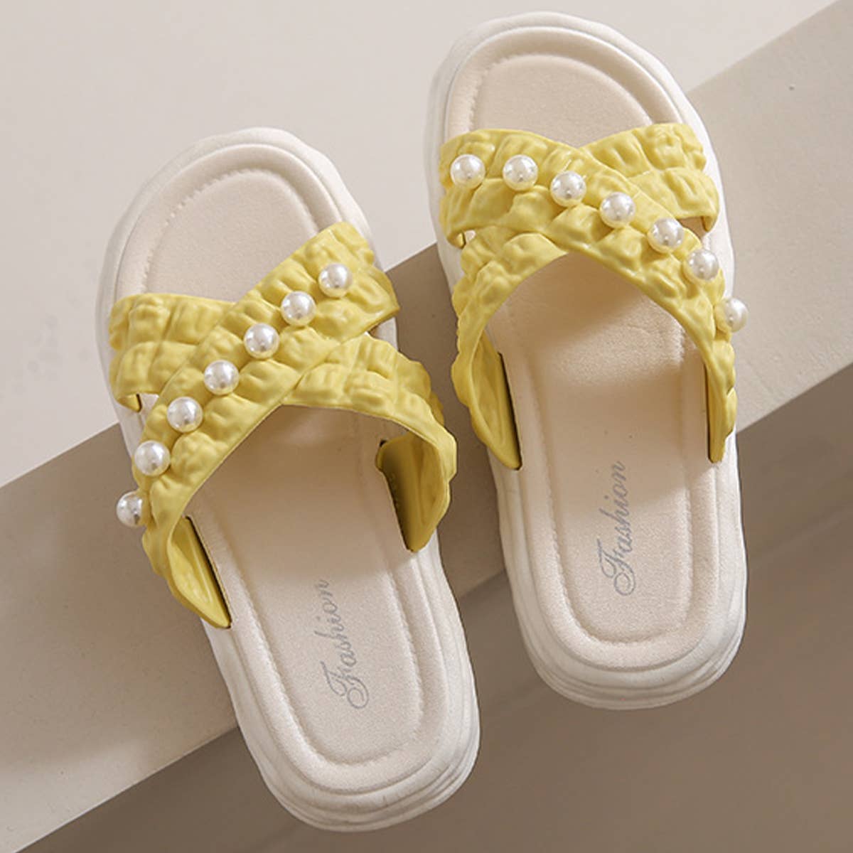 SUMMER BEACH SHOES PEARL CHAIN SANDALS_CWSHS0672
